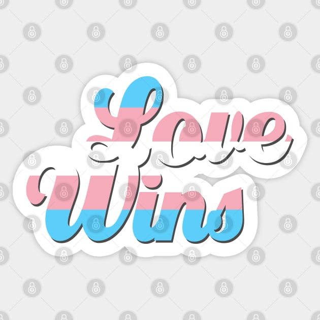 Love Wins Trans Pride Flag Sticker by Xanaduriffic